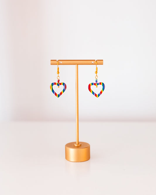 Pride - All the Colors Heart Dangles