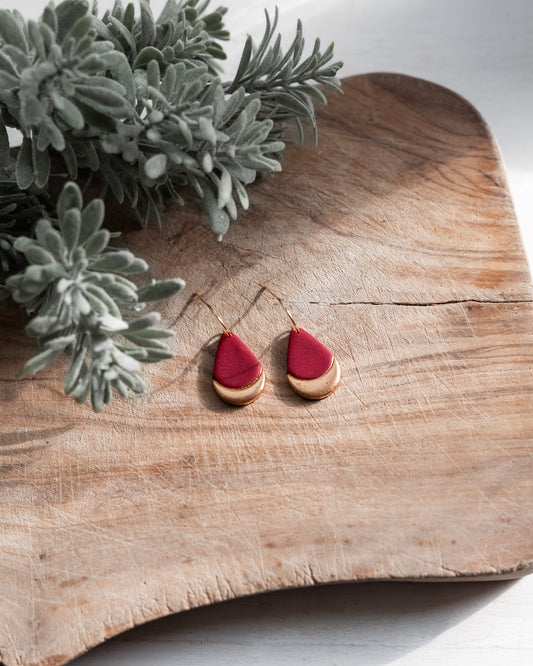 Holiday - Gold Dipped Teardrop Dangles