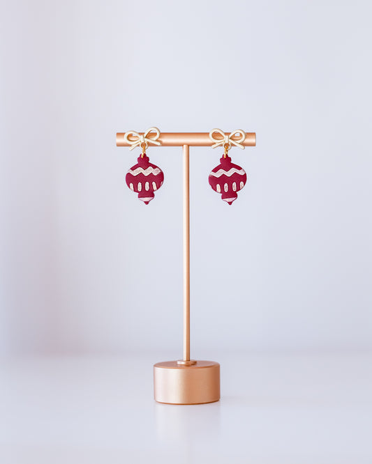 Holidays - Small Ornament Dangles - Red/Gold